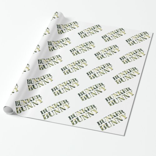 BUNKER BUNNY CAMO  CAMOUFLAGE WRAPPING PAPER