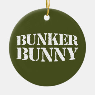 BUNKER BUNNY CERAMIC ORNAMENT