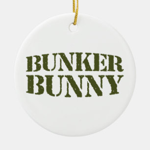 BUNKER BUNNY CERAMIC ORNAMENT