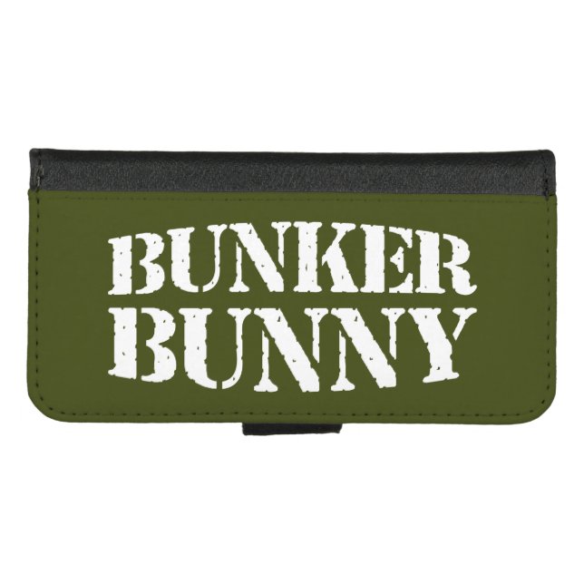 BUNKER BUNNY iPhone WALLET CASE (Front (Horizontal))
