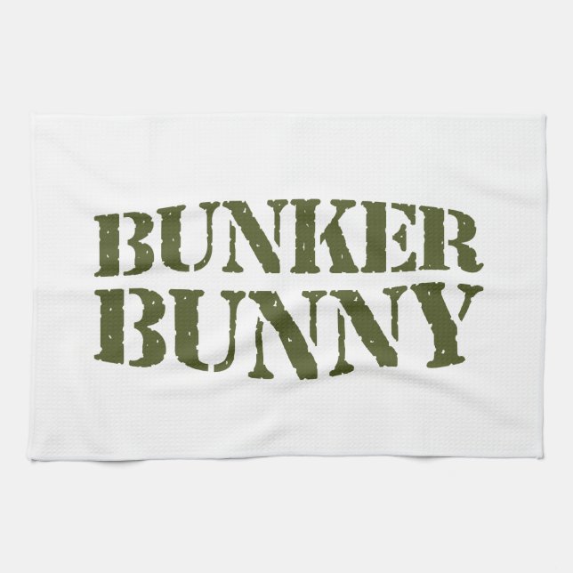 BUNKER BUNNY KITCHEN TOWEL (Horizontal)