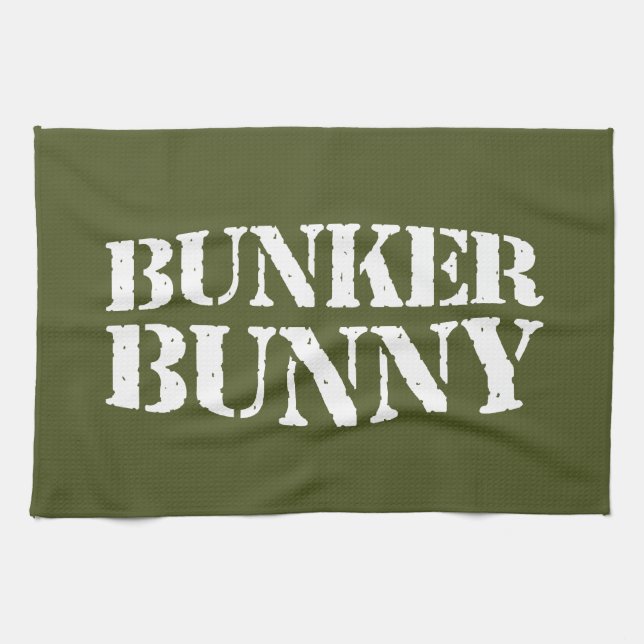 BUNKER BUNNY KITCHEN TOWEL (Horizontal)