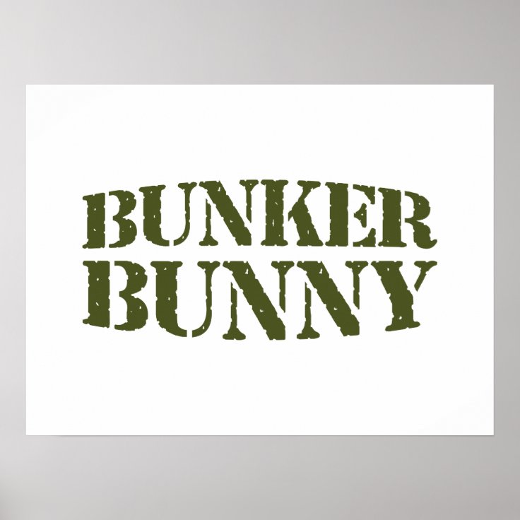 BUNKER BUNNY POSTER Zazzle