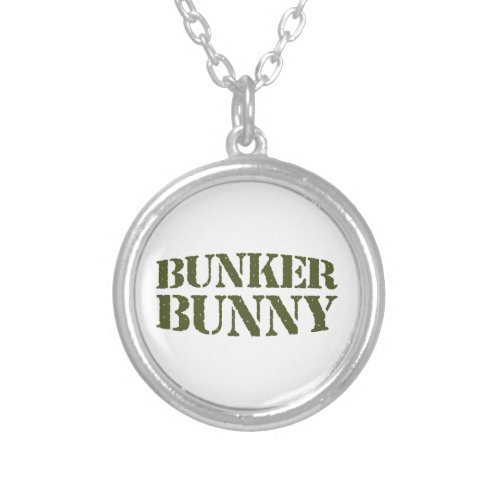 BUNKER BUNNY SILVER PLATED NECKLACE