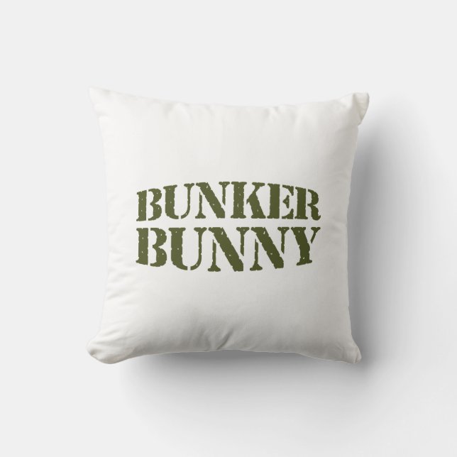 BUNKER BUNNY THROW PILLOW (Front)