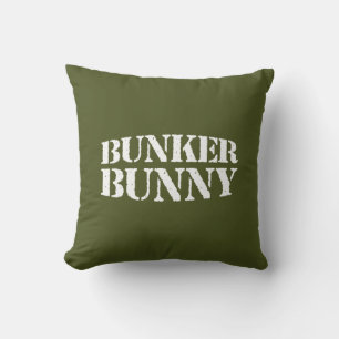 BUNKER BUNNY THROW PILLOW