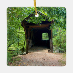Bunker Hill Covered Bridge Ceramic Ornament