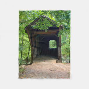Bunker Hill Covered Bridge Fleece Blanket