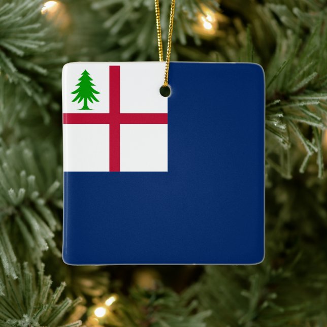 Bunker Hill Flag Ceramic Ornament (Tree)