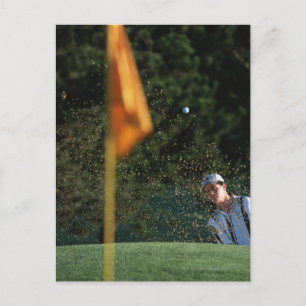 Bunker shot (Golf) Postcard