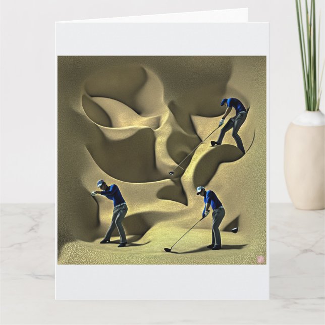 Bunker Trouble - Big Golf Card (Front)