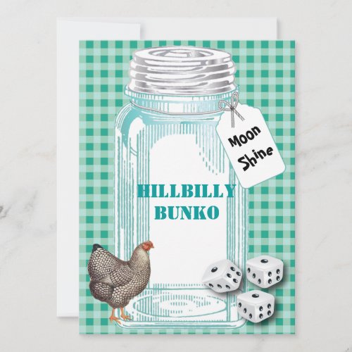 Bunko _ Country Style or Hillbilly Style Invitation