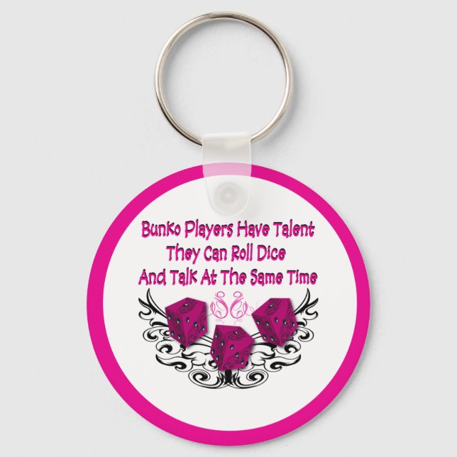 Bunko players have talent keychain (Front)