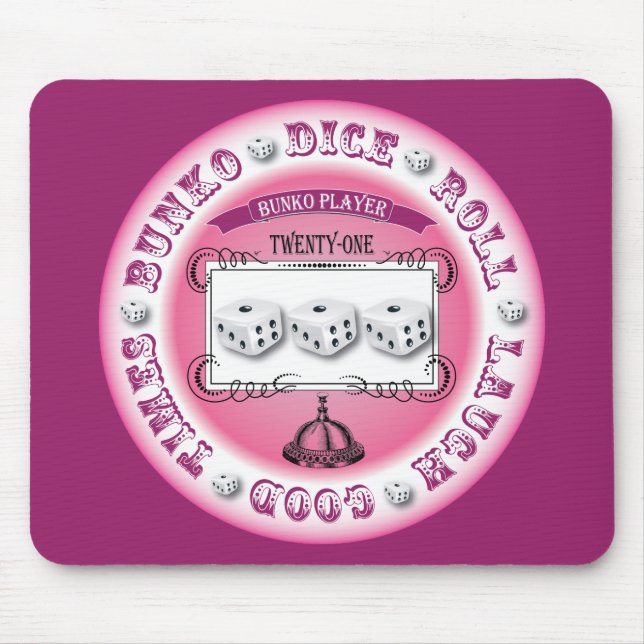 Bunko Vintage Round Design Mouse Pad (Front)