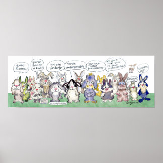 Bunlimited Upliftment-Feel Good Rabbit Love Puns Poster