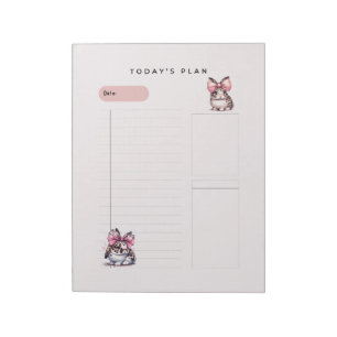 Bunnies and Bows Daily Planner Notepad