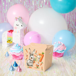 Bunnies and Carrots 7th Birthday Party Favor Boxes