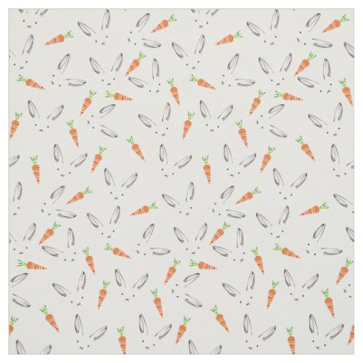 Bunnies and Carrots Fabric