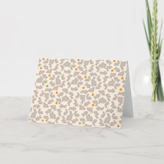 Bunnies and Carrots Pattern Holiday Card