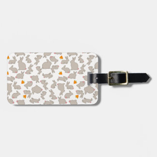 Bunnies and Carrots Pattern Luggage Tag
