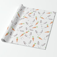 Bunnies and Carrots Wrapping Paper