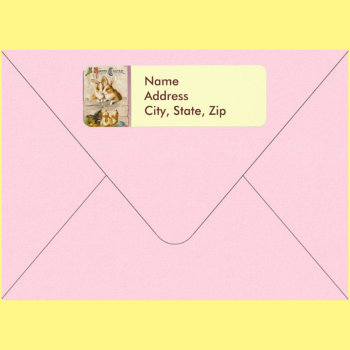 Bunnies And Chicks Label by Cardgallery at Zazzle