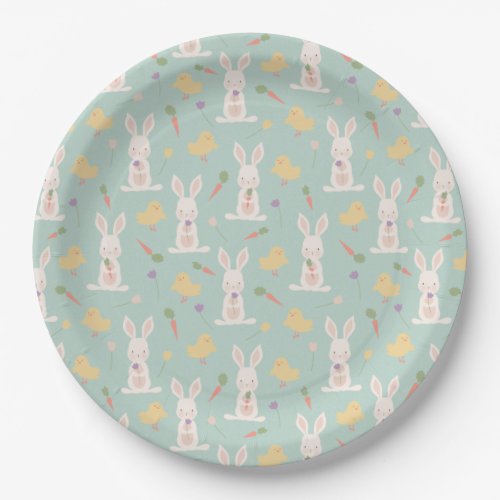 Bunnies and Chicks Spring Paper Plates