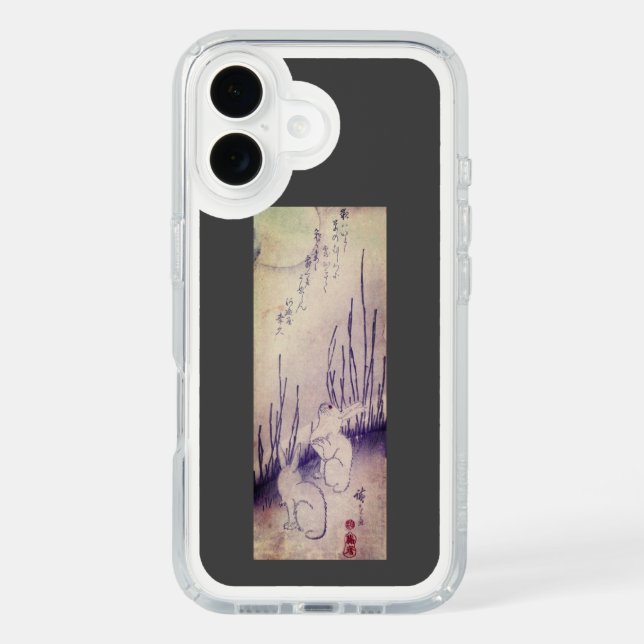 BUNNIES AND MOON JAPANESE SPECK IPHONE CASE (Front)