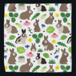 Bunnies And Their Treats Bandana<br><div class="desc">Cute bunnies and their treats.</div>