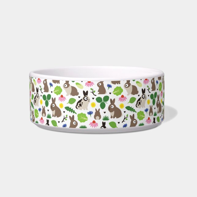 Bunnies And Their Treats Bowl (Front)