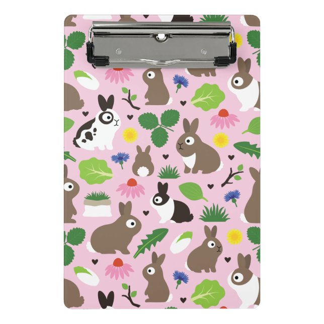 Bunnies And Their Treats Mini Clipboard (Front)