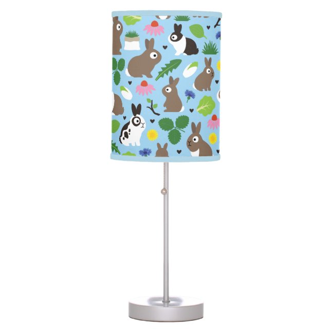Bunnies And Their Treats Table Lamp (Front)