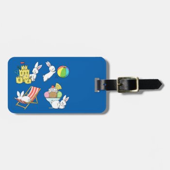 Bunnies At The Beach Luggage Tag by bunnieswithstuff at Zazzle