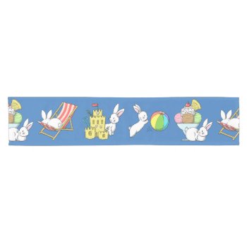 Bunnies At The Beach Short Table Runner by bunnieswithstuff at Zazzle
