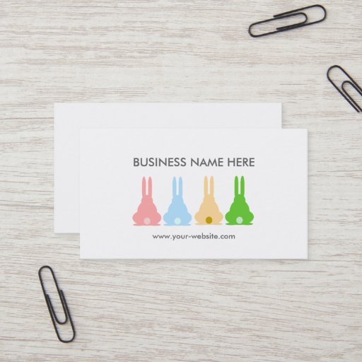 Customizable Bunnies Business Card Template