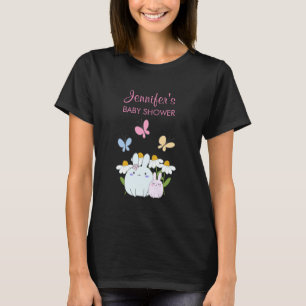 Bunnies, Butterflies & Daisies Baby Shower T-Shirt