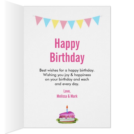 Bunnies, Butterflies & Daisies Happy Birthday (Inside (Right))