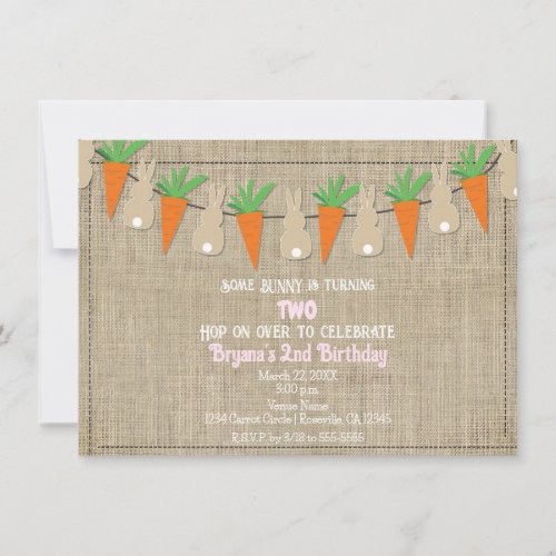 Bunnies & Carrots Easter Garland Birthday Party