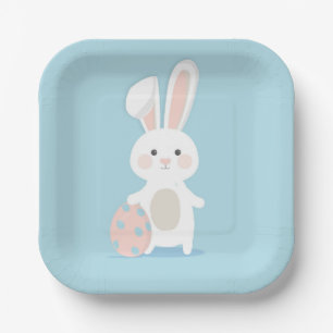 bunnies cutie  paper plates