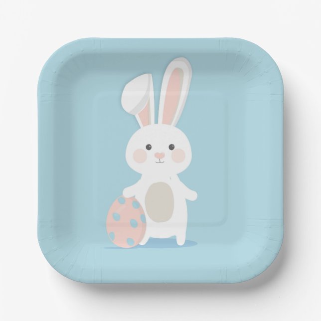 bunnies cutie  paper plates (Front)