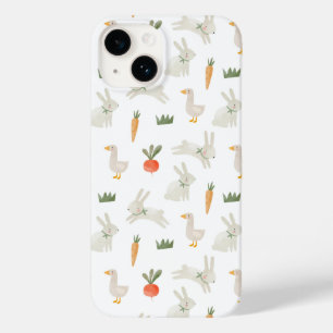 Bunnies & Ducks on the Farm Pattern Case-Mate iPhone 14 Case