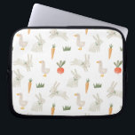 Bunnies & Ducks on the Farm Pattern Laptop Sleeve<br><div class="desc">Check out this cute trendy design featuring a fun watercolor farm.</div>