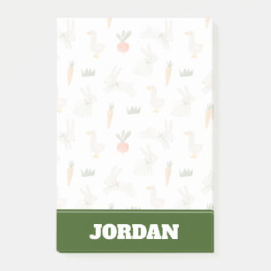 Bunnies & Ducks on the Farm Pattern Post-it Notes