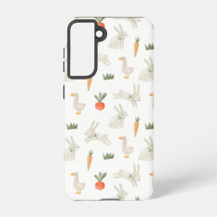 Bunnies & Ducks on the Farm Pattern Samsung Galaxy S21 Case