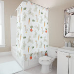 Bunnies &amp; Ducks on the Farm Pattern Shower Curtain