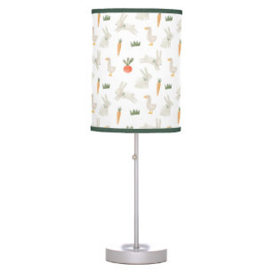 Bunnies & Ducks on the Farm Pattern Table Lamp