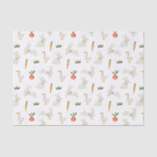 Bunnies & Ducks on the Farm Pattern Tissue Paper