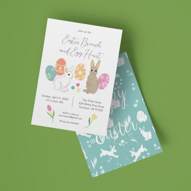 Bunnies Easter bruch and egg hunt Invitation (Creator Uploaded)