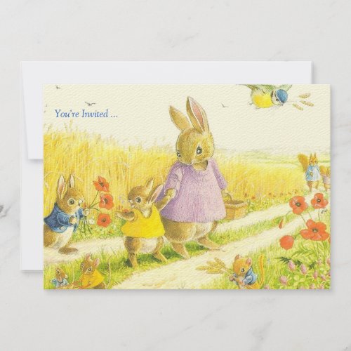 Bunnies Easter Party Invitation