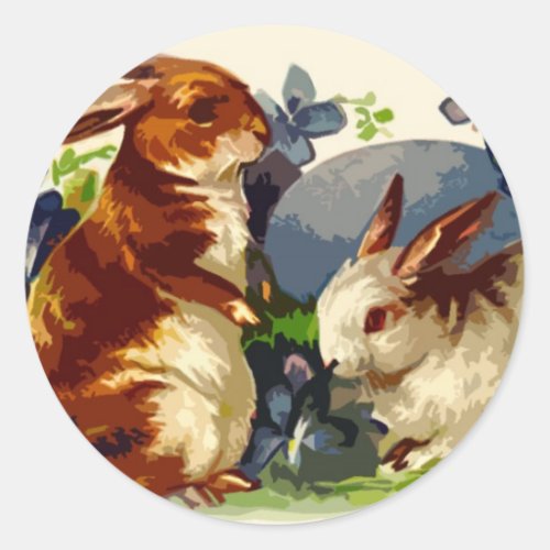 Bunnies Easter Stickers